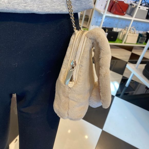 Kate Spade Bunny Rabbit Faux Fur Crossbody Bag K5504 - Picture 6 of 14